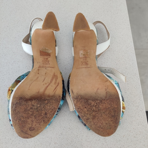 KAREN MILLEN || Aqua Heels SIZE 37 - Picture 4 of 7
